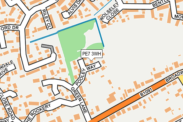 PE7 3WH map - OS OpenMap – Local (Ordnance Survey)