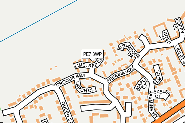 PE7 3WP map - OS OpenMap – Local (Ordnance Survey)