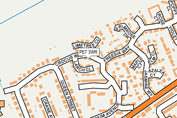 PE7 3WR map - OS OpenMap – Local (Ordnance Survey)