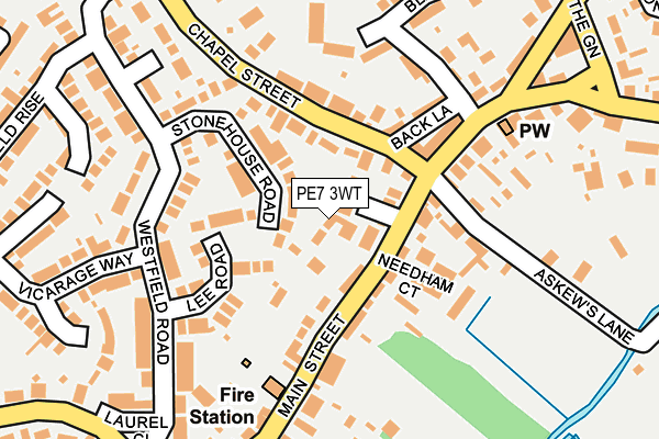 PE7 3WT map - OS OpenMap – Local (Ordnance Survey)