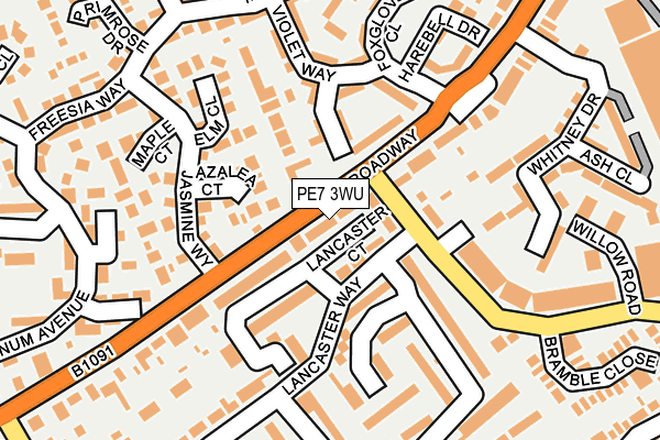 PE7 3WU map - OS OpenMap – Local (Ordnance Survey)