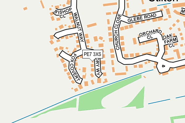 PE7 3XS map - OS OpenMap – Local (Ordnance Survey)