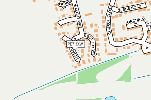 PE7 3XW map - OS OpenMap – Local (Ordnance Survey)