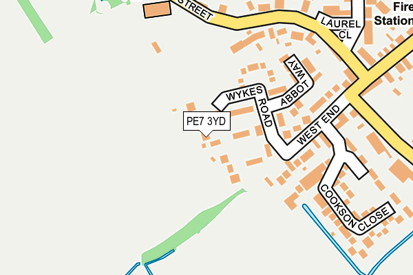 PE7 3YD map - OS OpenMap – Local (Ordnance Survey)