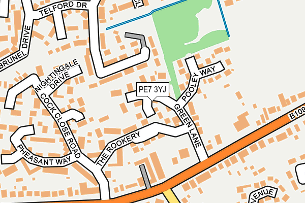 PE7 3YJ map - OS OpenMap – Local (Ordnance Survey)