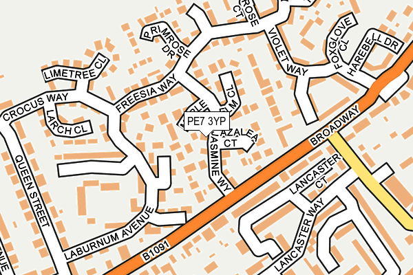 PE7 3YP map - OS OpenMap – Local (Ordnance Survey)