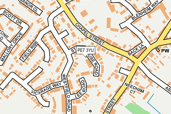 PE7 3YU map - OS OpenMap – Local (Ordnance Survey)