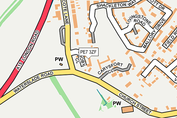 PE7 3ZF map - OS OpenMap – Local (Ordnance Survey)