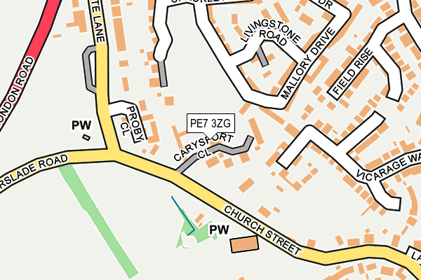 PE7 3ZG map - OS OpenMap – Local (Ordnance Survey)