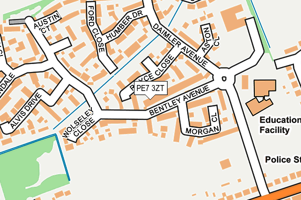 PE7 3ZT map - OS OpenMap – Local (Ordnance Survey)