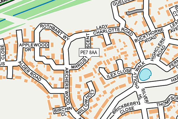 PE7 8AA map - OS OpenMap – Local (Ordnance Survey)
