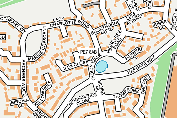 PE7 8AB map - OS OpenMap – Local (Ordnance Survey)