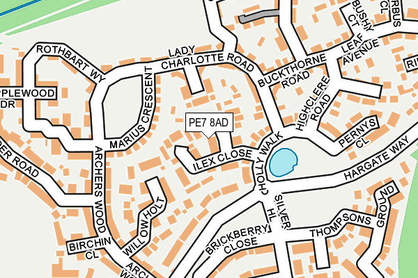 PE7 8AD map - OS OpenMap – Local (Ordnance Survey)