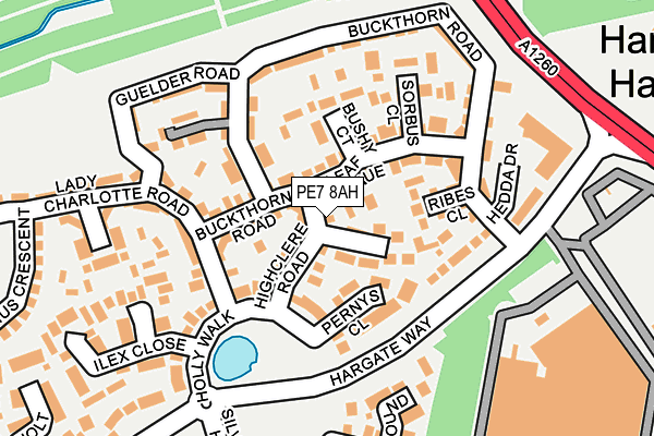 PE7 8AH map - OS OpenMap – Local (Ordnance Survey)