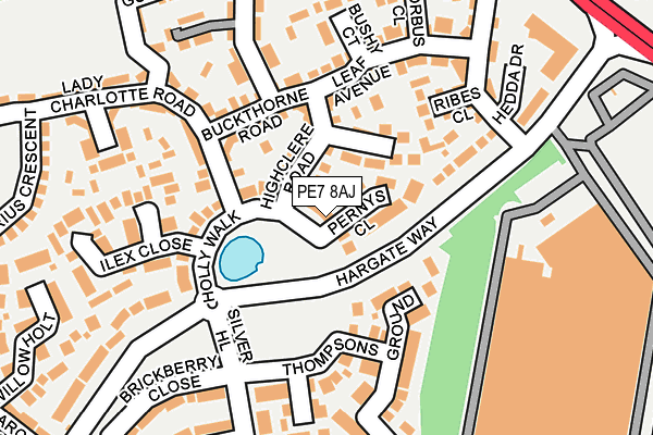 PE7 8AJ map - OS OpenMap – Local (Ordnance Survey)