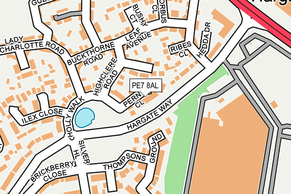 PE7 8AL map - OS OpenMap – Local (Ordnance Survey)