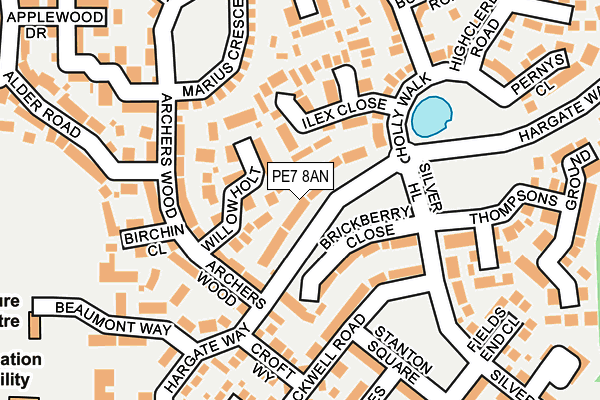 PE7 8AN map - OS OpenMap – Local (Ordnance Survey)