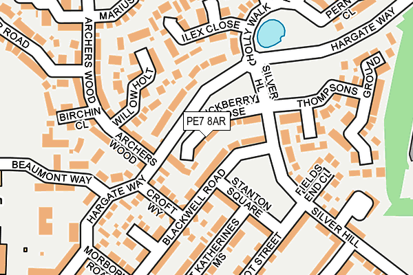 PE7 8AR map - OS OpenMap – Local (Ordnance Survey)