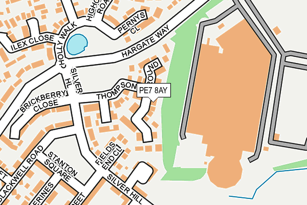 PE7 8AY map - OS OpenMap – Local (Ordnance Survey)