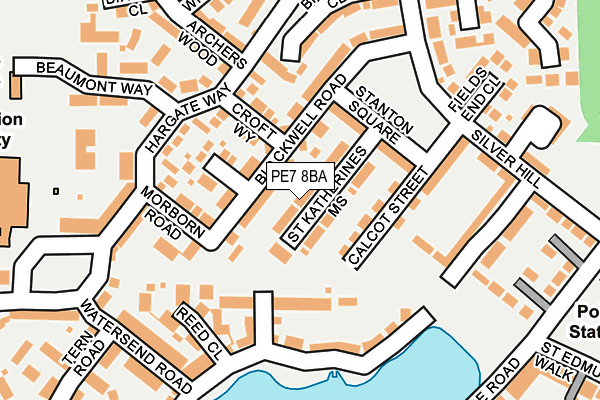 PE7 8BA map - OS OpenMap – Local (Ordnance Survey)