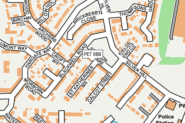 PE7 8BB map - OS OpenMap – Local (Ordnance Survey)