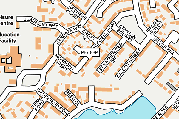 PE7 8BP map - OS OpenMap – Local (Ordnance Survey)