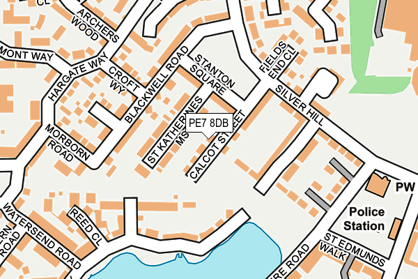 PE7 8DB map - OS OpenMap – Local (Ordnance Survey)