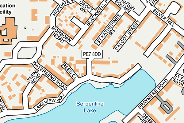 PE7 8DD map - OS OpenMap – Local (Ordnance Survey)