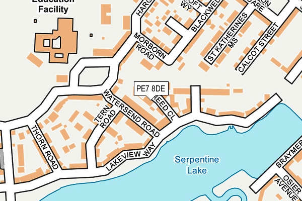 PE7 8DE map - OS OpenMap – Local (Ordnance Survey)