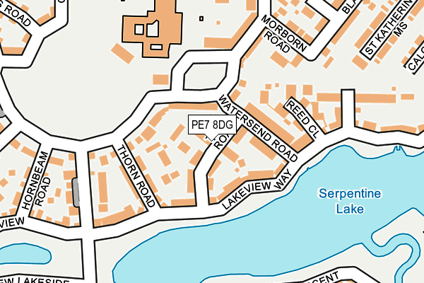 PE7 8DG map - OS OpenMap – Local (Ordnance Survey)