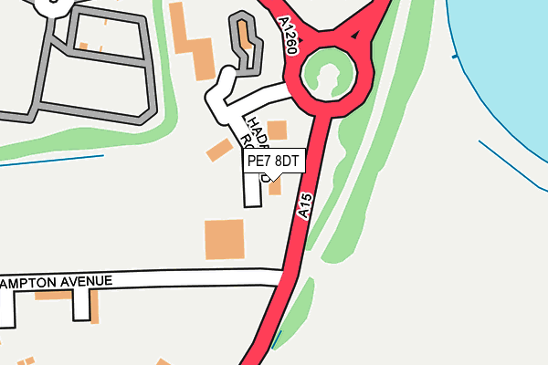PE7 8DT map - OS OpenMap – Local (Ordnance Survey)
