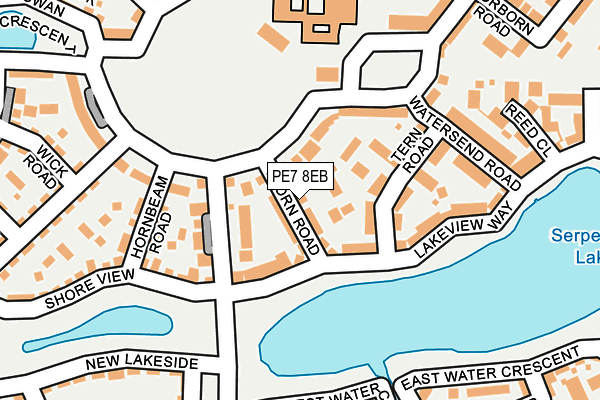 PE7 8EB map - OS OpenMap – Local (Ordnance Survey)