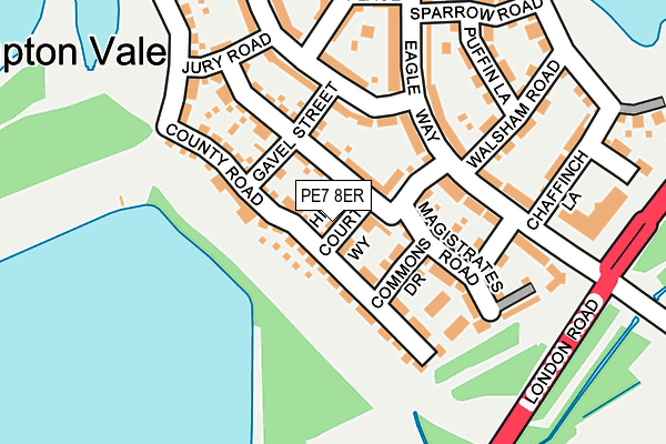 PE7 8ER map - OS OpenMap – Local (Ordnance Survey)