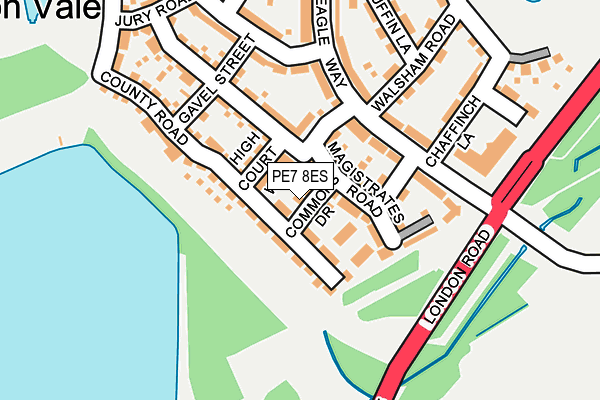 PE7 8ES map - OS OpenMap – Local (Ordnance Survey)