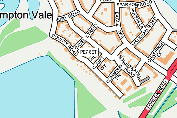 PE7 8ET map - OS OpenMap – Local (Ordnance Survey)