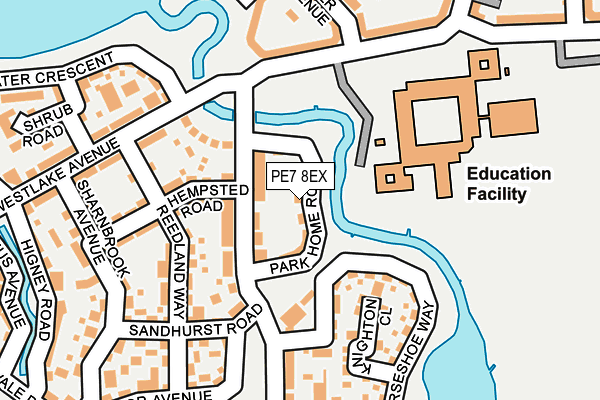 PE7 8EX map - OS OpenMap – Local (Ordnance Survey)