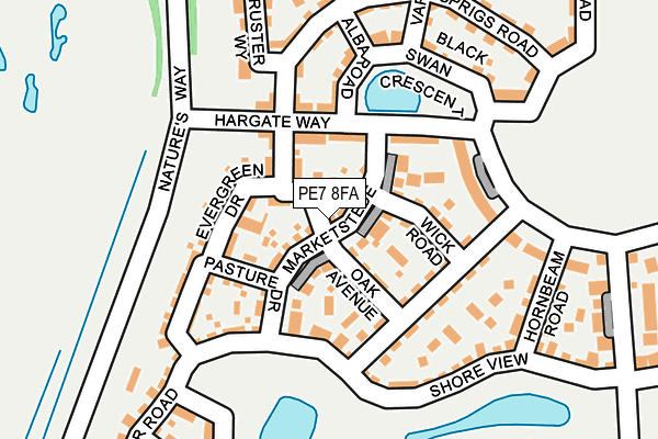 PE7 8FA map - OS OpenMap – Local (Ordnance Survey)