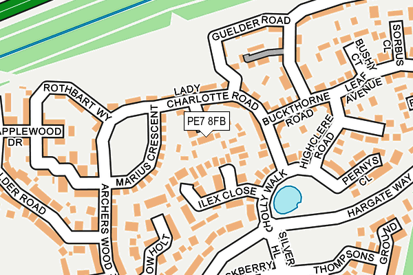 PE7 8FB map - OS OpenMap – Local (Ordnance Survey)