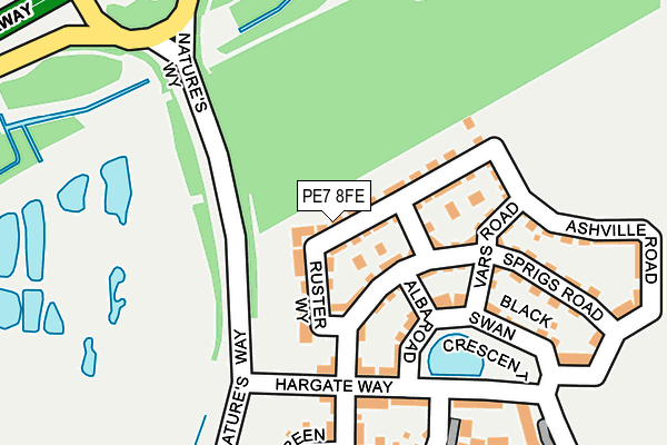 PE7 8FE map - OS OpenMap – Local (Ordnance Survey)