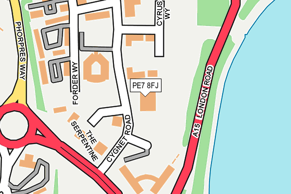 PE7 8FJ map - OS OpenMap – Local (Ordnance Survey)