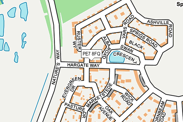 PE7 8FQ map - OS OpenMap – Local (Ordnance Survey)