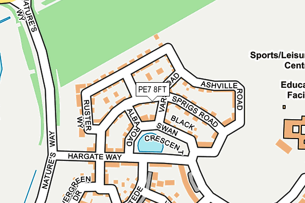 PE7 8FT map - OS OpenMap – Local (Ordnance Survey)