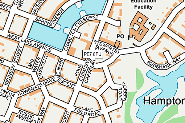 PE7 8FU map - OS OpenMap – Local (Ordnance Survey)