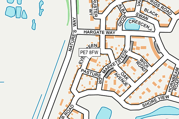 PE7 8FW map - OS OpenMap – Local (Ordnance Survey)