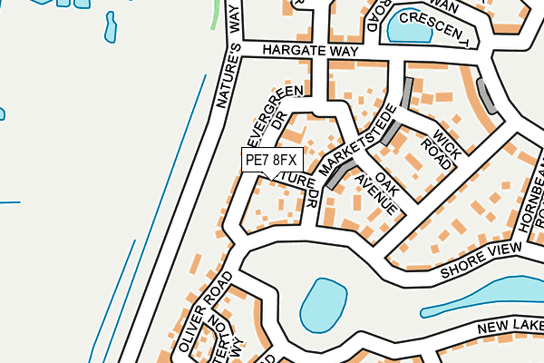 PE7 8FX map - OS OpenMap – Local (Ordnance Survey)