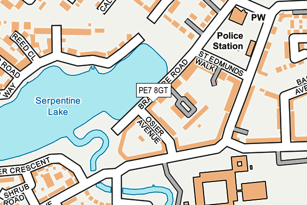PE7 8GT map - OS OpenMap – Local (Ordnance Survey)
