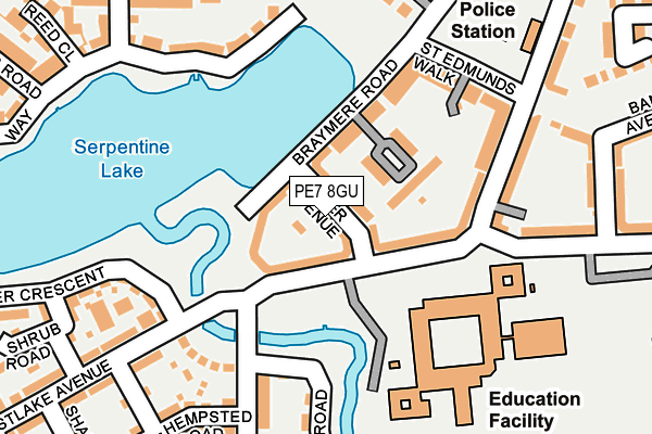 PE7 8GU map - OS OpenMap – Local (Ordnance Survey)