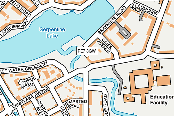 PE7 8GW map - OS OpenMap – Local (Ordnance Survey)
