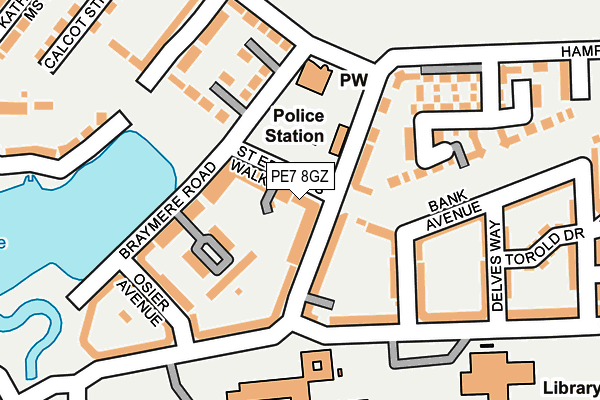 PE7 8GZ map - OS OpenMap – Local (Ordnance Survey)