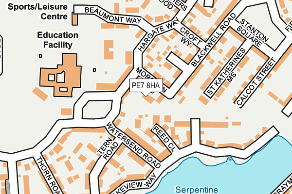 PE7 8HA map - OS OpenMap – Local (Ordnance Survey)
